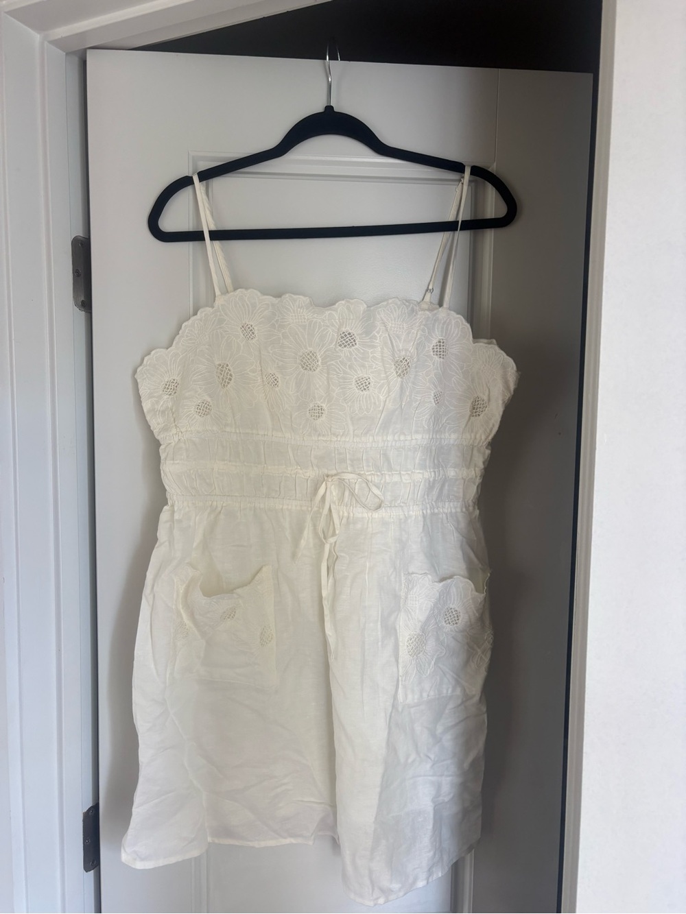 J. Crew Cream Eyelet Mini Dress